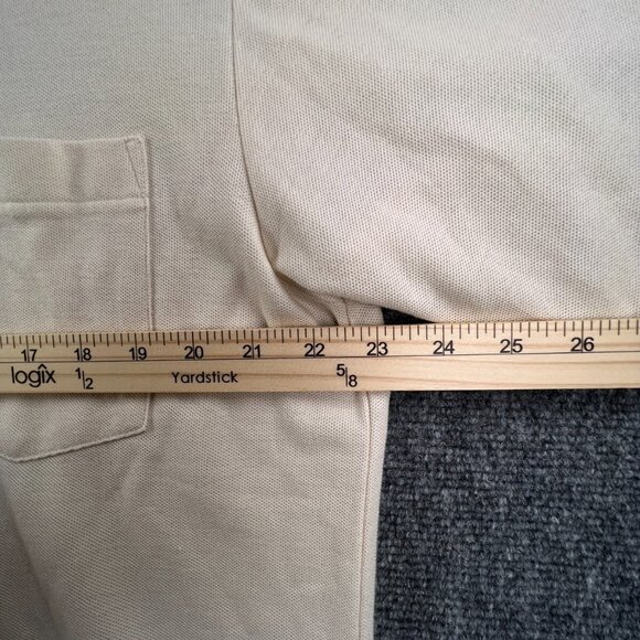 NWD Nautica Men’s Knit Button Up Shirt Yellow Cotton Large Beach Short Sleeve - Picture 6 of 15